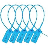 NZNSML 75 Stück Plomben Kunststoff Sicherheitsplomben Blau Plombe Durchziehplombe Plomben Set Verschiedene Nummern Logistik Transport Tags für Koffer Markierung Reisegepäck Schuhe