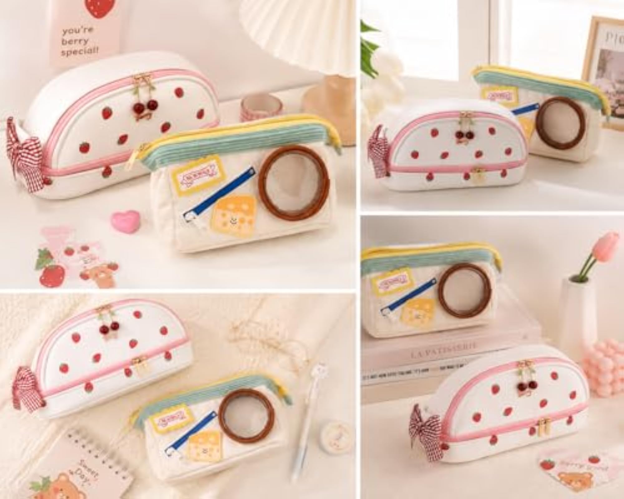 Cute Pouch Combo Set for Girls Mini Pencil Pouch Organizer