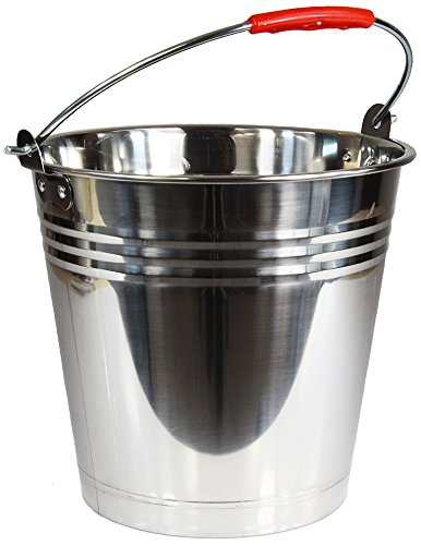 Wamat Edelstahleimer Eimer Edelstahl Kohleneimer Kücheneimer Lebensmittel 6 Größen (16 Liter) Cover