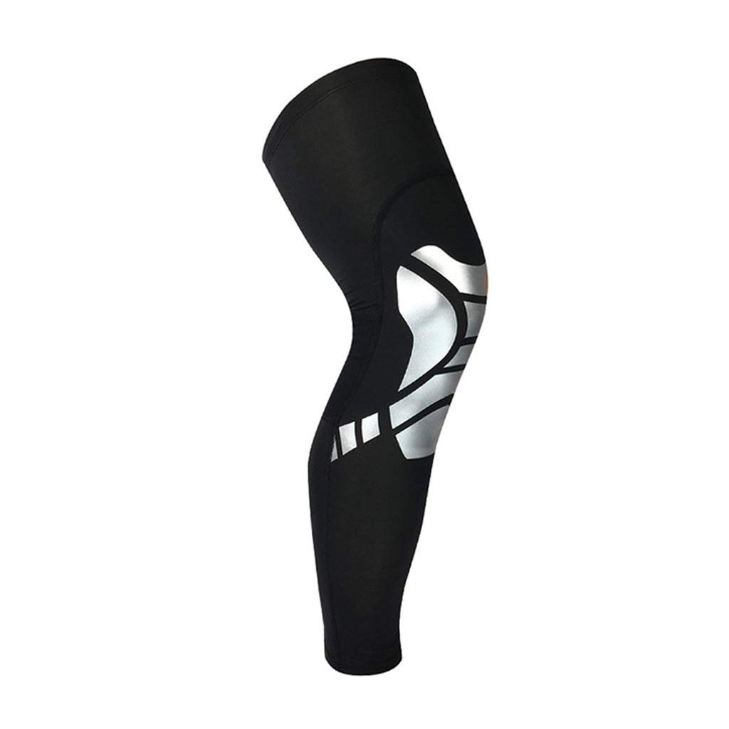 1 Pair Sports Silicone Antiskid Long Knee Support Brace Breathable in Pad Protector Sports Basketball Leg Kneepad(M)