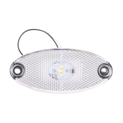 Okiyakusama ​Luz de Posición Lateral LED – 12V/24V para Camiones, Caravanas y Remolques – Resistente al Agua, Fácil Instalación – Mejora la Visibilidad Nocturna, Blanco