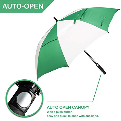 Abccanopy 62/68 Inch Large Golf Umbrella, Automatic Open Golf Umbrella, Double Canopy Oversize Umbrall For Man Or Family Vented Windproof Waterproof Umbrella Upf 50+ Blocking Uv 99.98% #TOP3