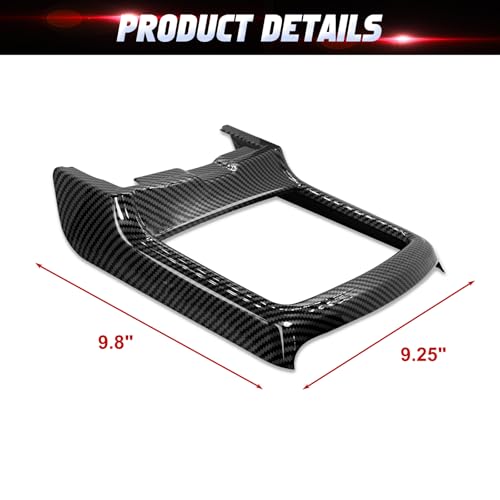 Panel cubre portavasos patrón fibra carbono para carro miniatura 2