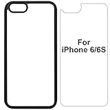 5X Sublimation Blank Cases Compatible with Apple iPhone 6/6S-Rubber-Black-Blank Dye Cases and Inserts for Dye Sublimation/Phone Cover/Blank Printable Cases, Made by INNOSUB USA