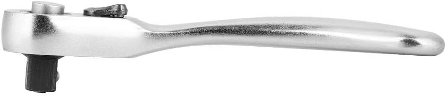 Ratchet Socket Wrench / 1, Qiilu 6.35mm 1/4" Alloy Mini Ratchet Wrench Screwdrivers Hex WrenchTorque Quick Socket Batch Tool Silver(B)