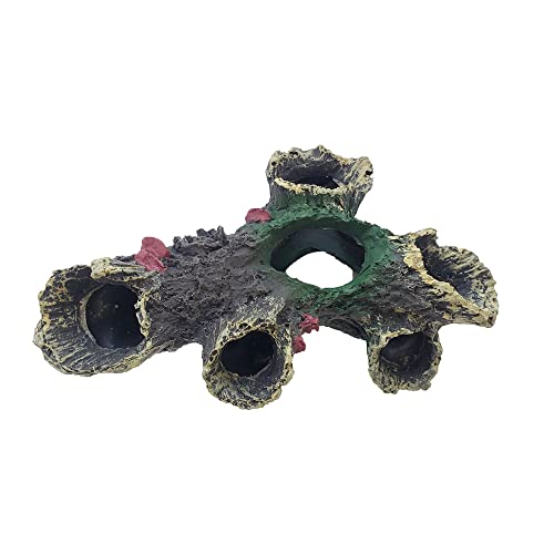 Mrtioo Reptile Cave House Bed Nest Habitat Hideouts, Basking Ledges, For Turtle Hermit Crab And Other Small Pet Amphibian Accessories, Aquarium Terrarium Landscaping Decorations - L8 #TOP2