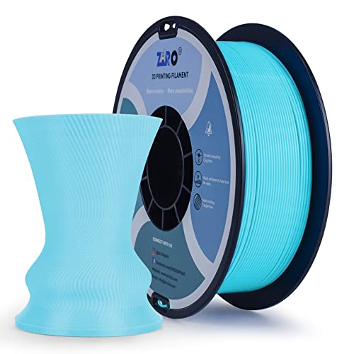 Image of ZIRO 3D Printing Filament, 1.75mm 1KG, Fit for Most FDM Printers, Cyan | Fit for Most FDM 3D Printer, 1.75mm 1KG Spool, Dimensional Accuracy + /-0.03mm, Colorful PLA FilamenT