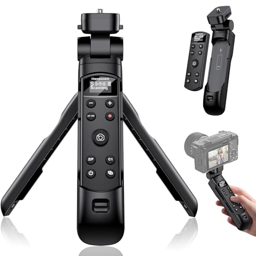 for Sony Tripod Wireless Shooting Grip with Shutter Release - Mini-Tripod with Rechargeable Remote Control for ZV-E10/ZV-E1/ZV-1/ZV-1F/RX100 VII/RX0 II/A6700/A6400/A6600/A7 III/FX3/FX30 - for Vlogging