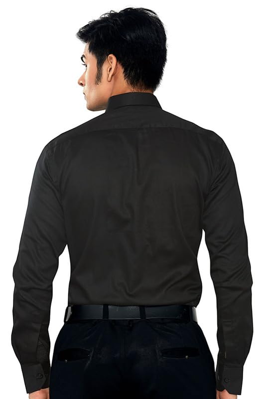 Image of GLOBALRANG Men's Sequin Tuxedo Shirt | Satin Cotton | Cut Away Collar with Bow Tie