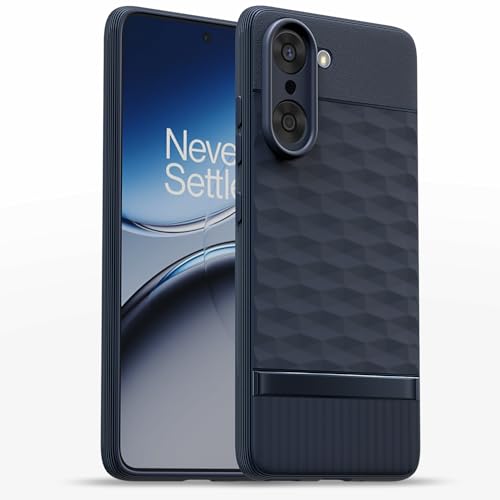 Image of Pikkme Back Cover for OnePlus Nord CE 5 5G Soft Grip 3D Hexa Cube Texture Silicone Bumper Case (Blue)