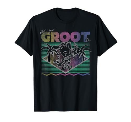 T-shirt Groot Gardiens de la Galaxie vêtement Marvel geek noir