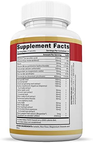 Justified Laboratories (3 Pack Blood Balance Max 1295MG Formula Supplement Pills 180 Capsules
