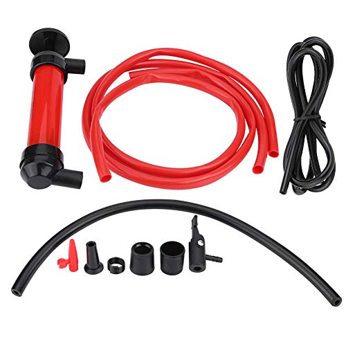 Acouto - Acouto Siphon Fuel Transfer Pump Kit, 5L/min Manual Car Siphon Pump Pipe Oil Extractor Liquid Transfer Hand Air Pumps - -14%