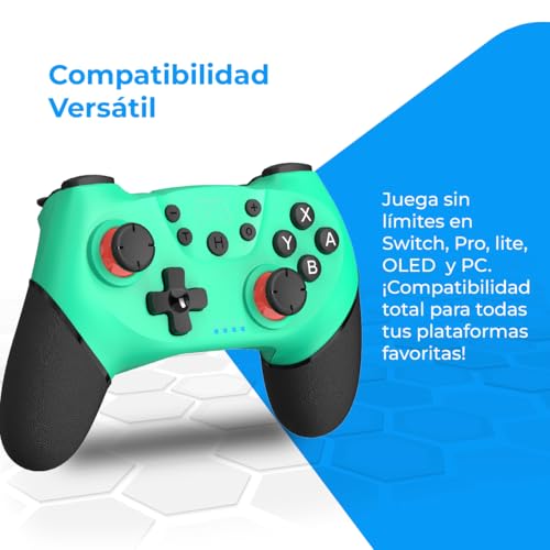 Mando para Switch recargable azul ideal para partidas en el salón 4