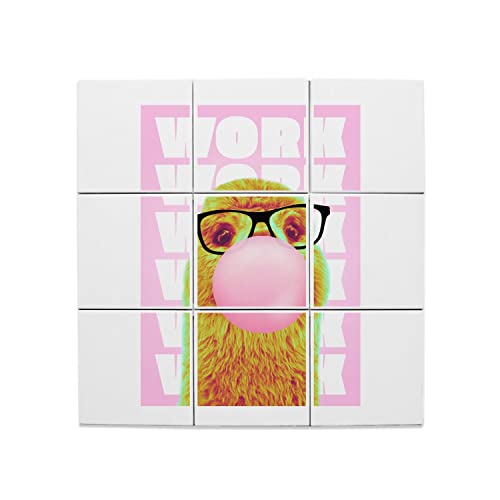 Carreaux céramique rompre monotonie mur blanc bureau déco humour affiche originale