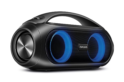 Caixa de Som Boombox AIWA BBS-02A 50W Bluetooth 8H IPX5 RGB USB