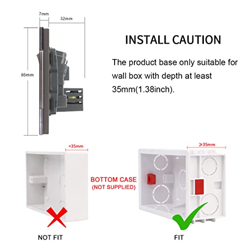 5 Pack CNBINGO Glass Double Switched Socket with USB-A and Type-C Charging Ports, Grey Tempered Glass Panel Wall Outlet, 2 Gang 13 Amp Electric Power Socket 5 Pack CNBINGO Glass Double Switched Socket with USB-A and Type-C Charging Ports, Grey Tempered Glass Panel Wall Outlet, 2 Gang 13 Amp Electric Power Socket