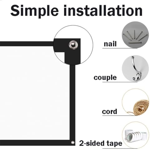 Pantalla manual portátil plegable para proyector 250in 16:9 miniatura 6