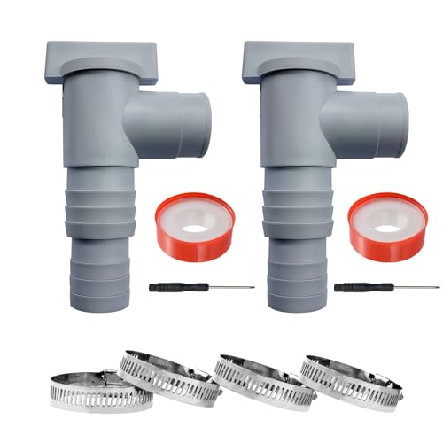 Vanne D'arrêt Pour Piscine Avec Raccord De Tuyau De 32mm 38mm, Robinet D'arrêt Pour Piscine Avec 2 Colliers De Serrage De Rechange, Double Split Tuyau Valve...