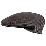 angenehmer Tragekomfort WEROR I Herren & Damen I Schiebermütze Schildmütze Schirmmütze Flatcap Cap Mütze I Cord I WEROR-114-40790 (Braun, 57 cm)
