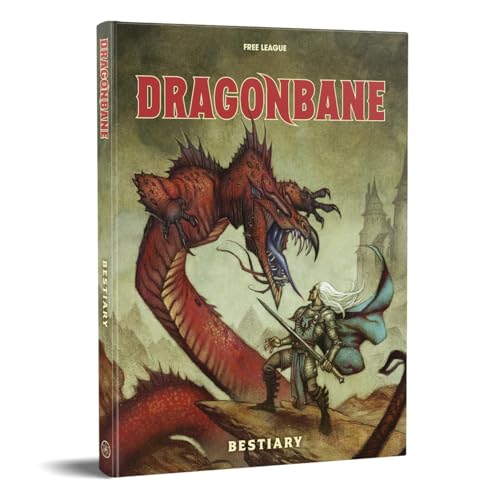 Free League Pubblicazione Dragonbane: Bestiary, Libro di supplementi di ruolo, 63 Fantasy Adventure Creature e mostri gioco di ruolo, copertina rigida, adulti, ragazzi dai 14 anni in su