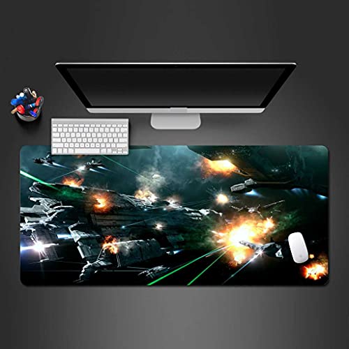 Tapis de souris gaming XXL 900x400 mm Space Wars pour un bureau gamer et maison ordonné