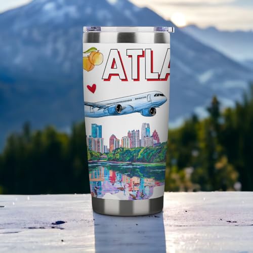 Image of City Travel Mug for City Lover,20oz Double Wall Tumbler Vacuum Insulated Stainless Steel Coffee Cups (Atlanta)