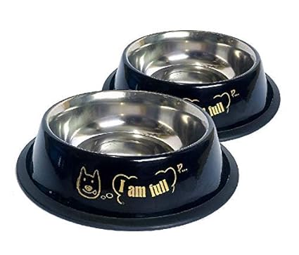 PUPHE pet Bowl Stainless Steel Colored Dog and cat Feeding Bowl 2800 ml XX-Large (Buy 1 get 1 Free)