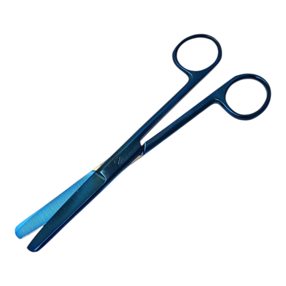 Comdent Blue Utility Dressing Scissors Straight Blunt 15Cm, Titatinium Coated, Nurses, Pet Grooming Bb15blu