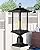 Beionxii Dusk to Dawn Outdoor Post Lights, 21inch Large Exterior Lamp Post Light Pier Mount Lantern with Base, Black Cast Aluminum w/Water Glass - A272P-2PK