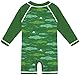 Baby Langarm UV Shirt mit Reißverschluss UPF 50+ Rundhals Badebekleidung Krokodil 12-18 Monate