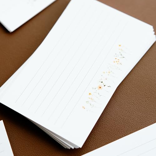Tarjetas de índice de flores silvestres y notas flash florales en pack de 100 unidades 4