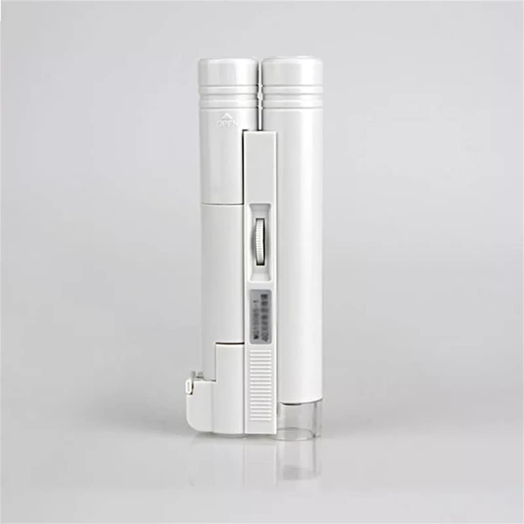 Mini Portable Lighted Microscope Magnifying Glass Jewelry Reading Scale with Light