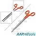 AAProTools Heavy Duty Orange PVC (Polyvinyl Chloride) Grip Handle German Grade Stainless Hemostat Forceps Straight Serrated 8