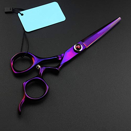 Tijeras de peluquería 440C de 6 Pulgadas con Piedras Preciosas moradas, Tijeras para el Cabello, Tijeras para entresacar, Tijeras de peluquería, moradas, 6 Pulgadas