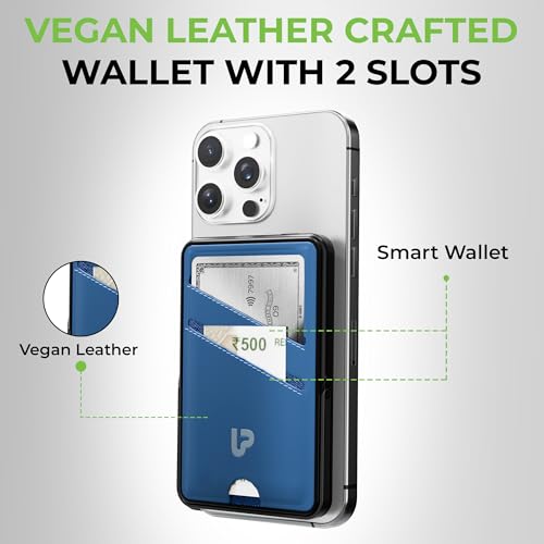 Image of UltraProlink Mag-Safe Power Bank 5000mAh with Stand & Wallet | Ultra Slim Magnetic Power Bank|22.5W PD Battery Bank | Type C for iPhone 16 /15 /14 /13 /12 /Mini /Pro /Pro Max|Made in India | Juice-Up Swipe
