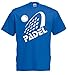 vestipassioni T-shirt Padel Sport 100 % coton, 12 couleurs, également pour enfants, Bleu roi, 8 ans