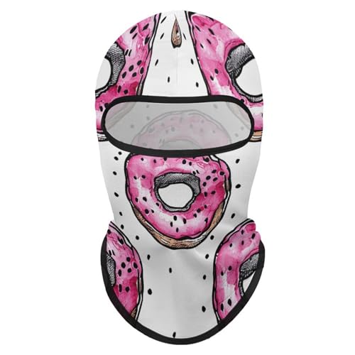Balaclava Face Mask for Men Women Peach Donut Pattern Full Mask for Outdoor Sport Cycling Fishing Cap miniatura 7