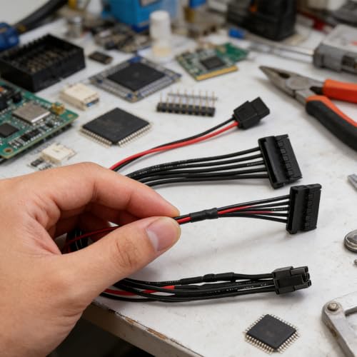 Cable adaptador de alimentación Mini6Pin a SATA 30cm y 35cm miniatura 2