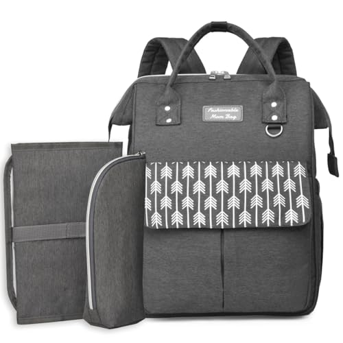 Wickelrucksack Groß mit Wickelunterlage Unterwegs und Kühltasche,...