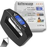 Villageboom Digitale Kofferwaage mit praktischem Haltegurt – bis 50 kg mit großem Display & Tara-Funktion, 2 × AAA-Markenbatterien für lange Laufzeit – Unterstützt Solarprojekte in Afrika