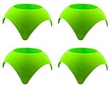 Beach Vacation Accessory Turtleback Sand Coaster Drink Cup Holder, Lime Green, Pack of 4