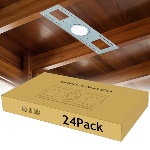 CycevSun 24 Pack New Construction Rough in Plate Pre Mounting Bracket for 3/4 /6 inch Wafer LED...