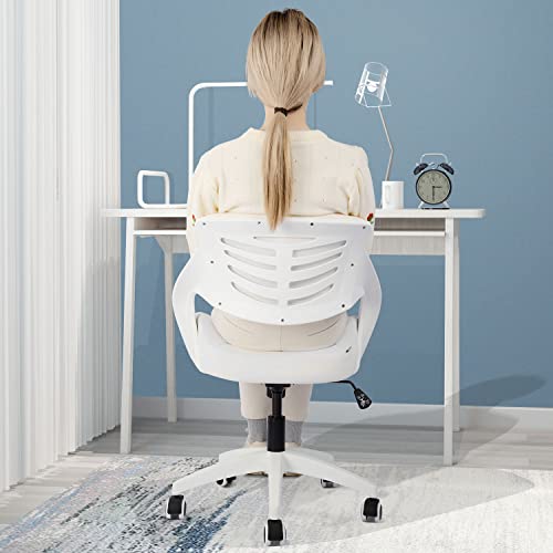 Bojuzija Ergonomic Office Computer Desk Chair Waist Support Function (White) #TOP4