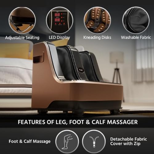 Vlast calf, legs and foot material for home - pain relief for the feet - heat + 4 vibration motors - rolling, kneading, and shotsu - improves blood circulation, deep brown, 80W Vlast calf, legs and foot material for home - pain relief for the feet - heat + 4 vibration motors - rolling, kneading, and shotsu - improves blood circulation, deep brown, 80W