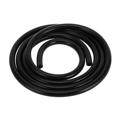 INFINAUTO Wąż silikonowy ssący silnik 6FT 3/16" 5 mm ID 2,5 mm grubość samochodu czarna silikonowa rura wysokotemperaturowa