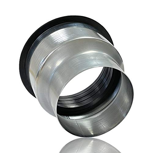 dachrinnen-shop.de 10011306012 Dichtelement von KG-Rohr DN110 auf Fallrohr DN100 Titanzink Übergang, Silber/schwarz