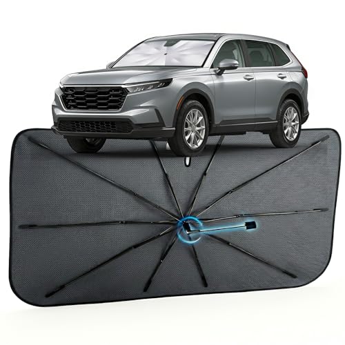 Image of Car Windshield Sun Shade for Honda CRV 2023-2026 -[Reflective Coated Fabric] Sunshade Umbrella for Front Window, Car Shades Sun Visor Keep Car Cool and Protects Interior, 1:1 Exact Fit