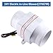 NovelBee Marine Boat DC 24V Electric in-Line Bilge Air Blower Fan Boat Engine Blowers Marine Cabin Engine Ventilation Blower Fan (Intake:4