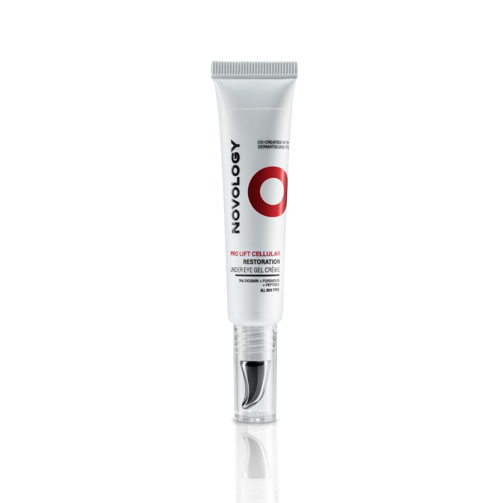 Novology Pro-Lift Cellular Restoration Under Eye Gel Crème, 15g, With 3% Diosmin + Forskolin + Peptides, For Targeted Under Eye Care, Clinically Proven, Fragrance Free, Paraben Free.-image-14